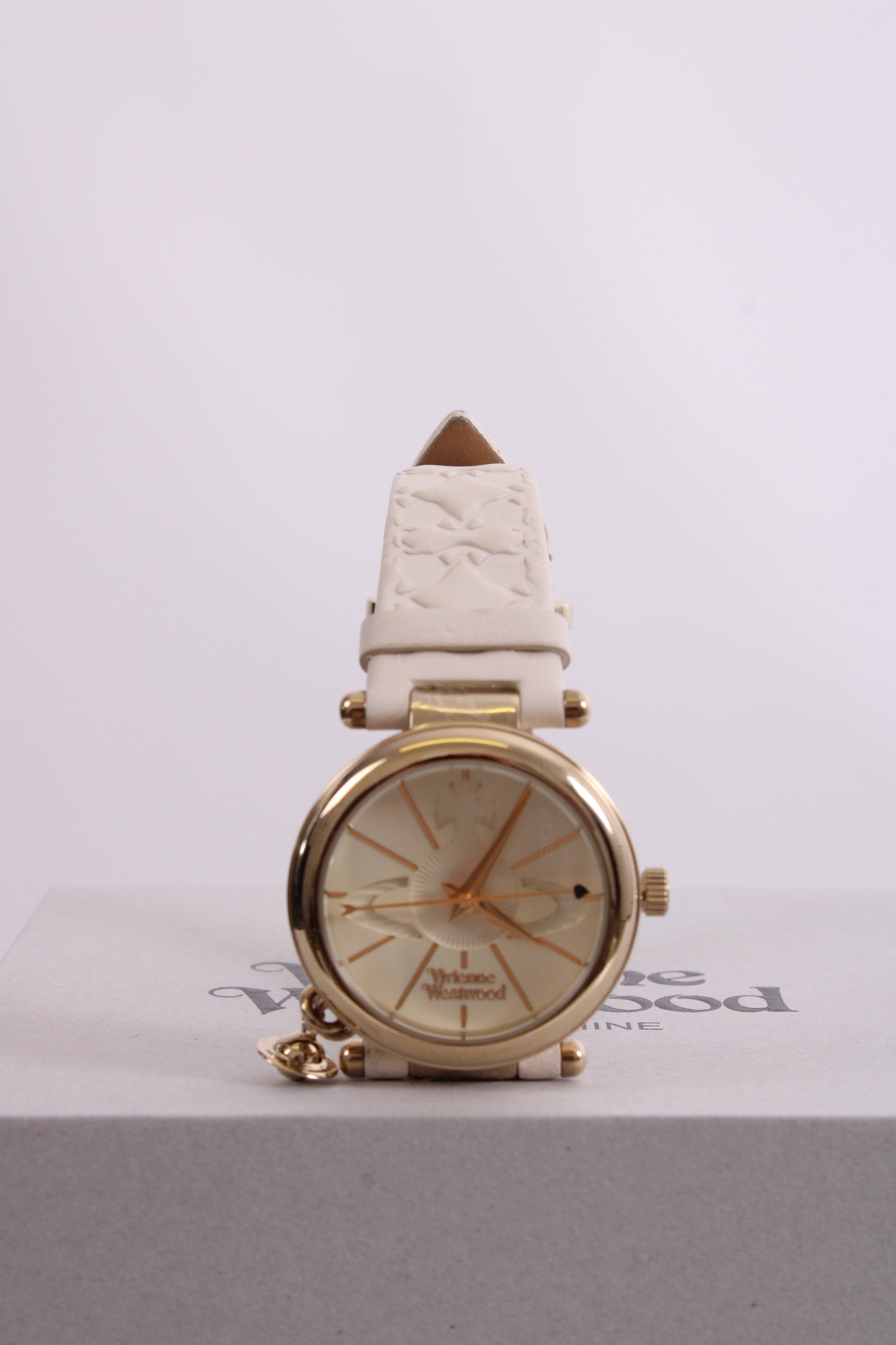 Vivienne Westwood Orb White Leather Watch White | O/S, Gold