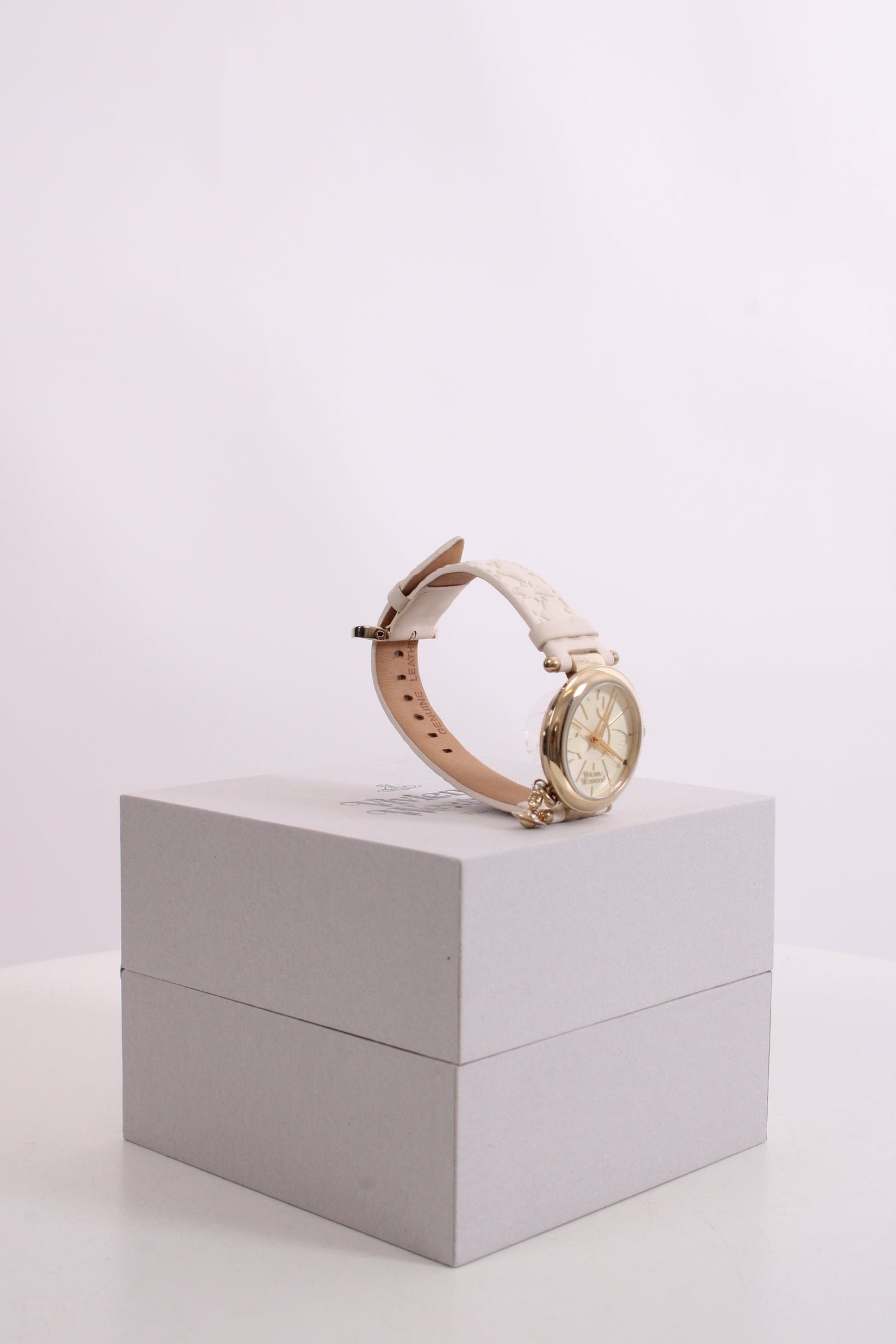 Vivienne Westwood Orb White Leather Watch White | O/S, Gold
