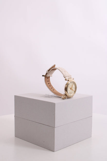 Vivienne Westwood Orb White Leather Watch White | O/S, Gold