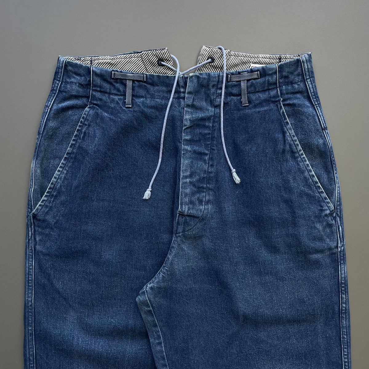 Stone Island Blue 80s Slim-Fit Rope Waist Denim Jeans | Small, Blue