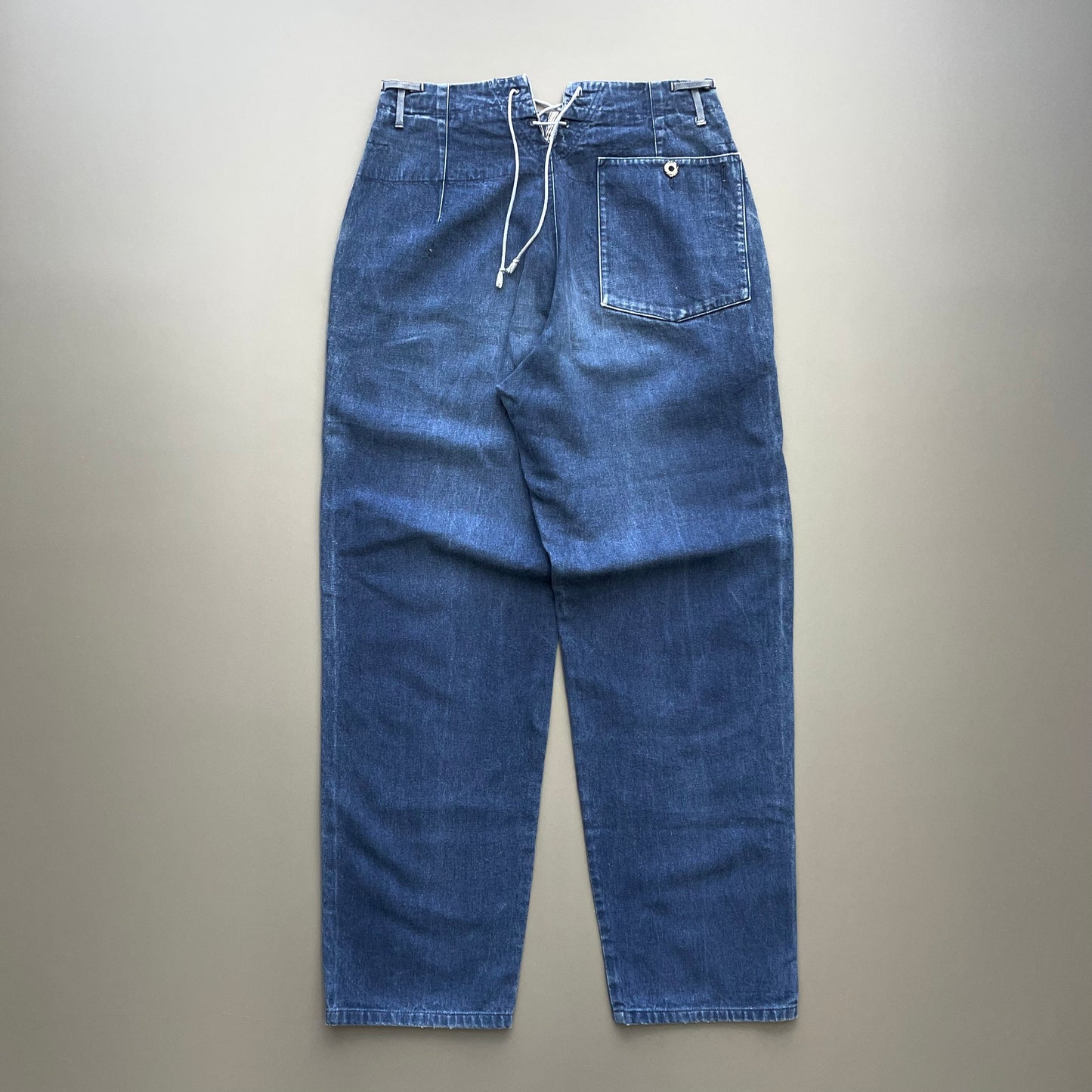 Stone Island Blue 80s Slim-Fit Rope Waist Denim Jeans | Small, Blue