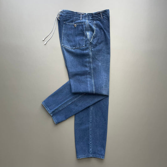 Stone Island Blue 80s Slim-Fit Rope Waist Denim Jeans | Small, Blue