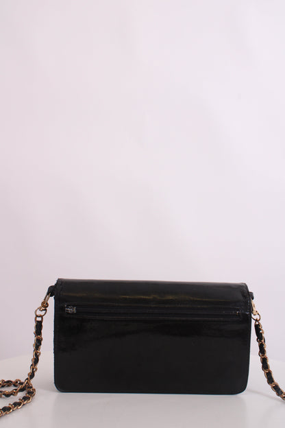 Chanel Vintage 94-96 Wallet on Chain Handbag Black | O/S, Black