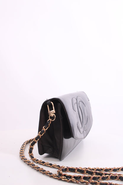Chanel Vintage 94-96 Wallet on Chain Handbag Black | O/S, Black