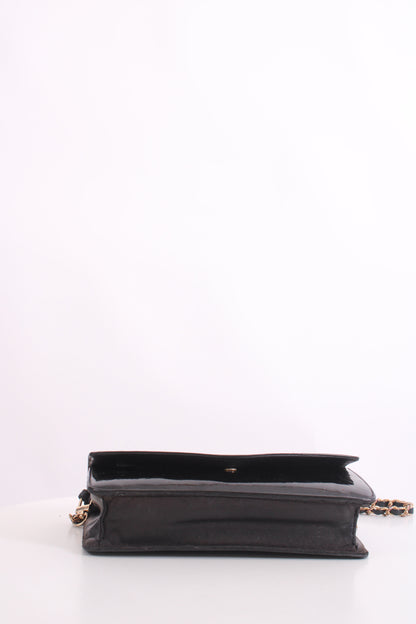 Chanel Vintage 94-96 Wallet on Chain Handbag Black | O/S, Black