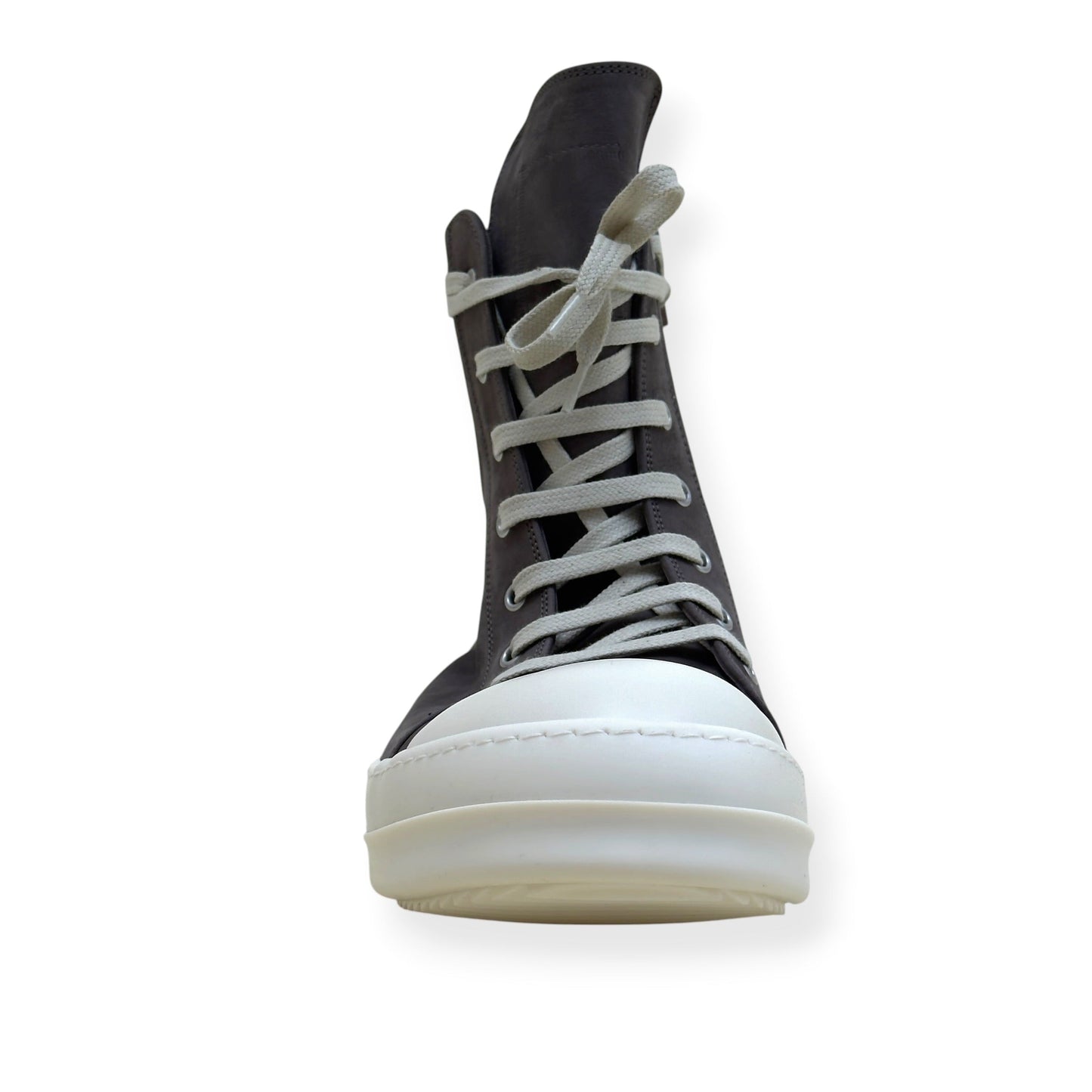 RICK OWENS RAMONES HIGH-TOP SNEAKER BROWN 45 / UK11 | UK 11, Brown