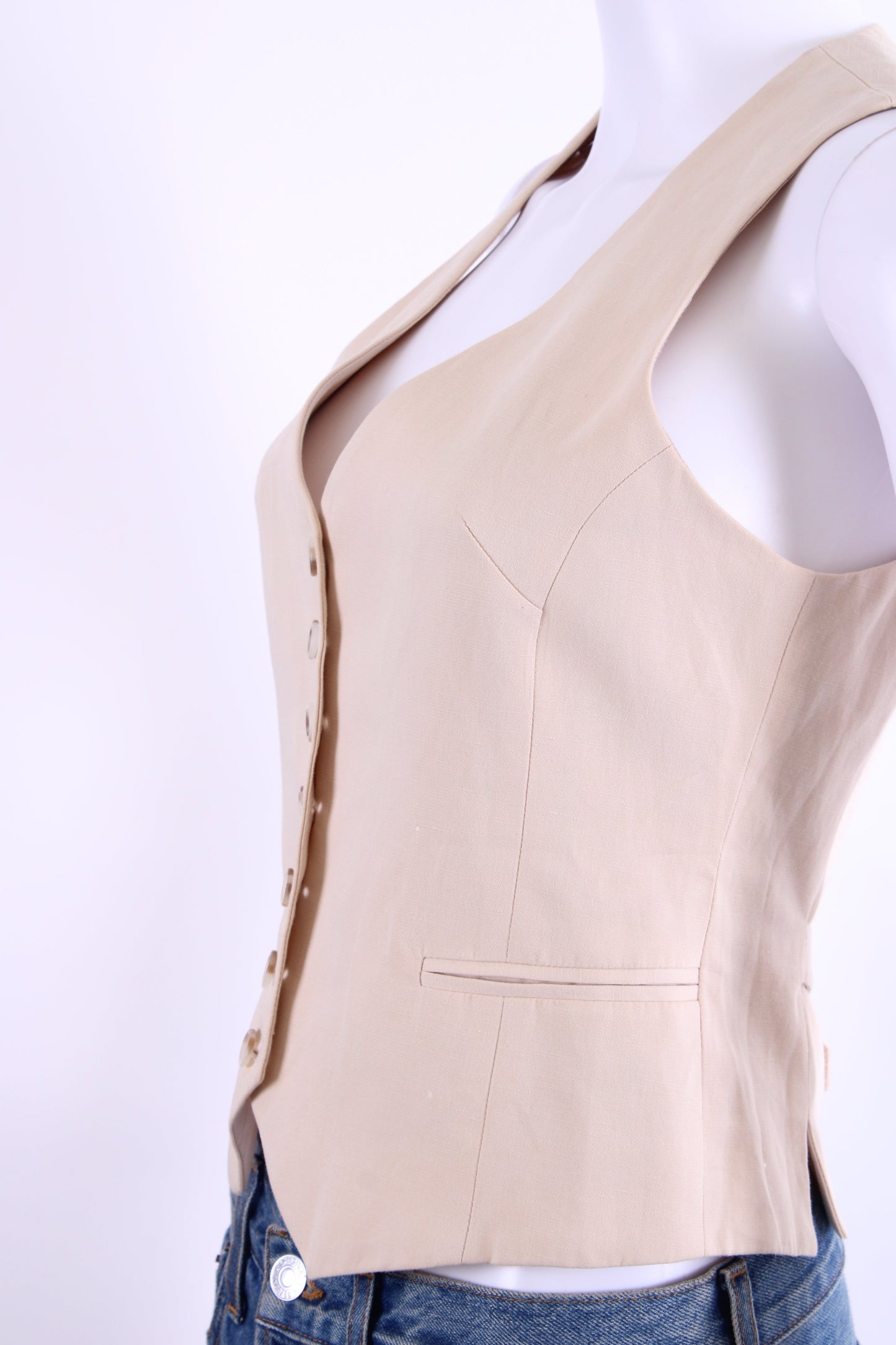 Rouje Paris Waist Coat Cream 8 | O/S, Cream