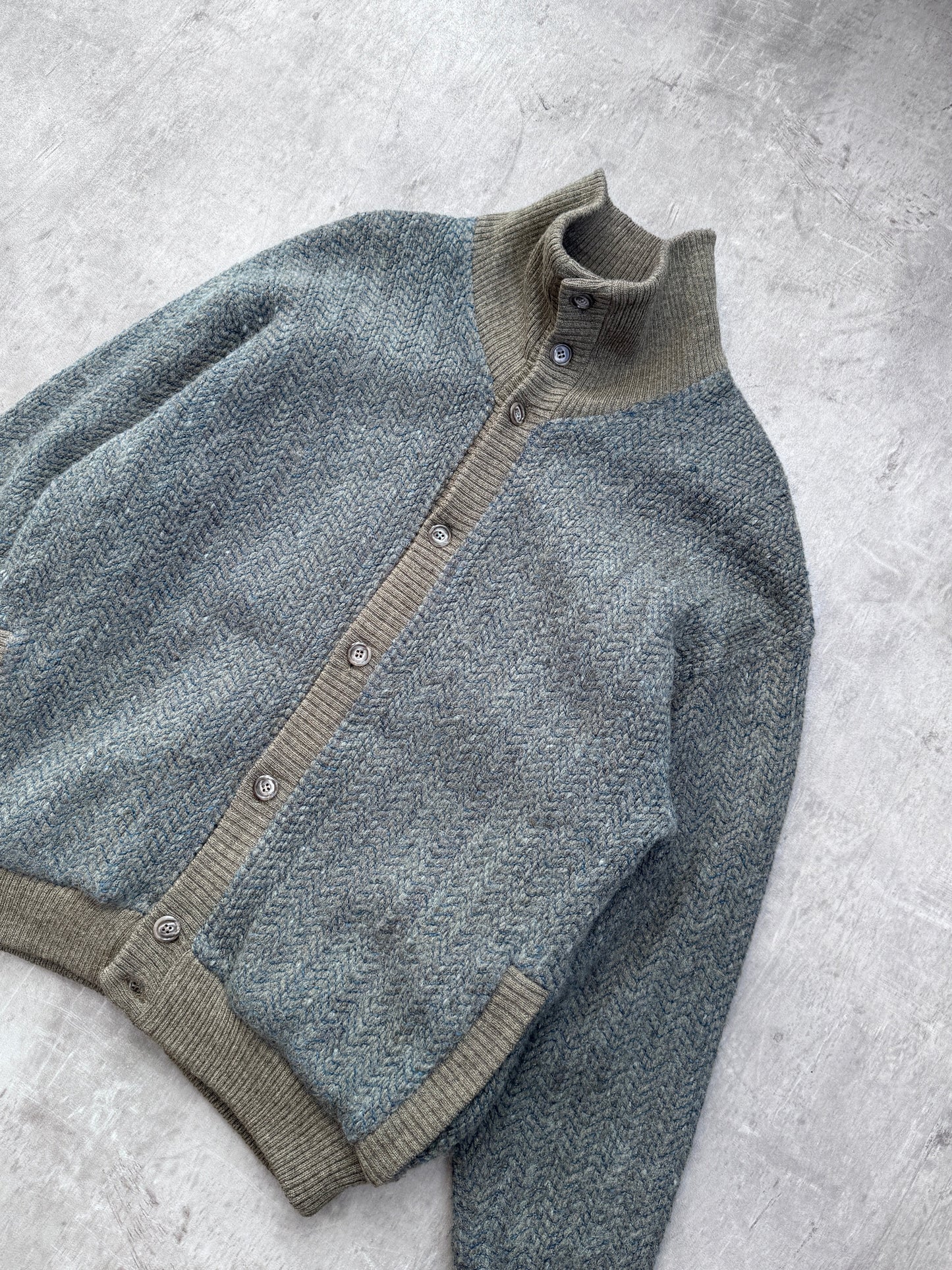 Giorgio Armani Two Tone Knit Cardigan