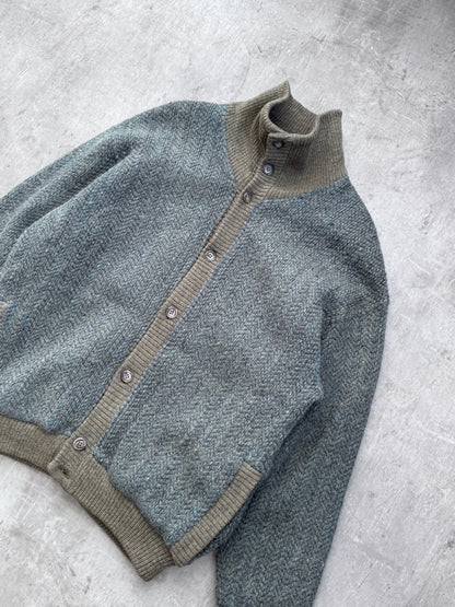 Giorgio Armani Two Tone Knit Cardigan