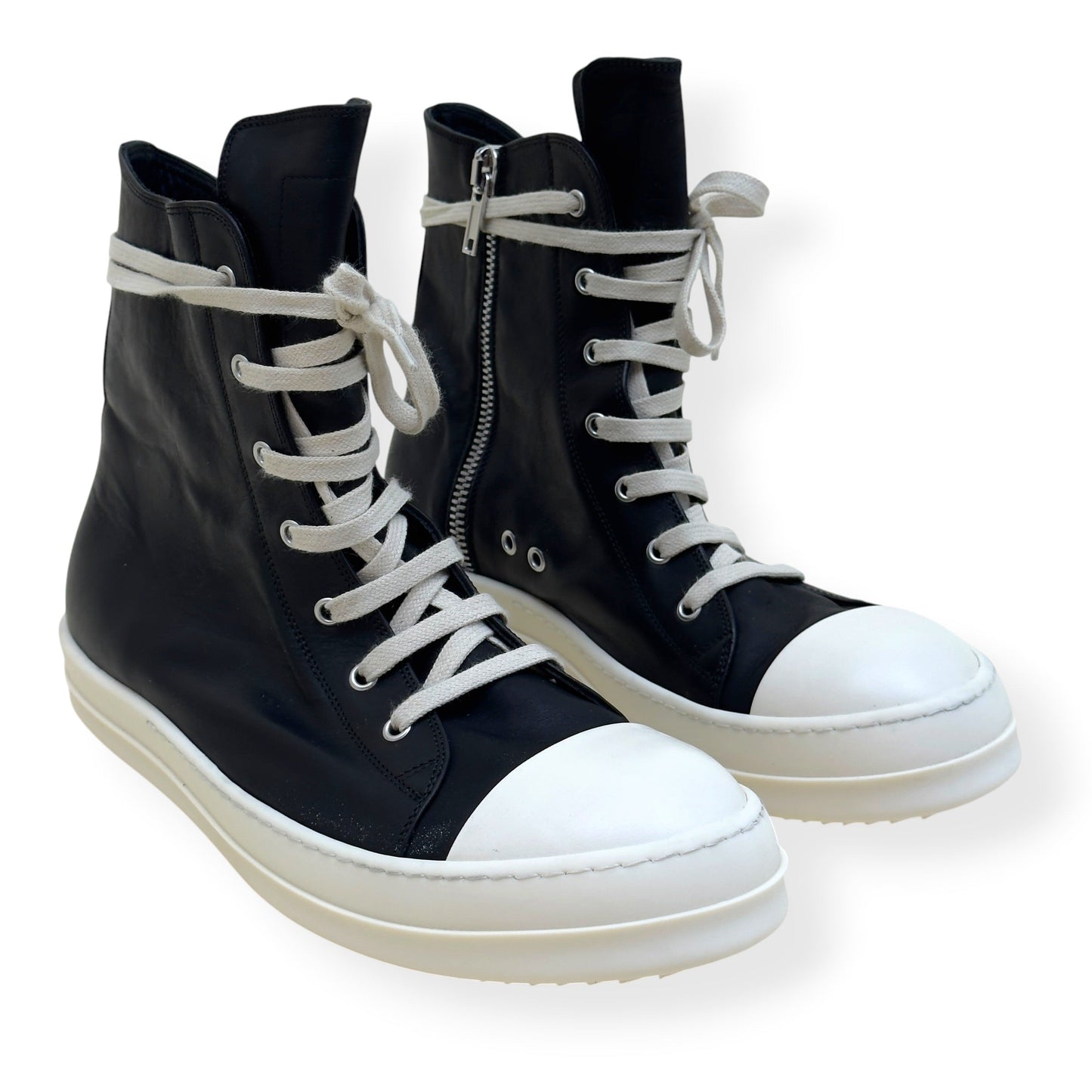 RICK OWENS RAMONES HIGH-TOP SNEAKER BLACK 45 / UK11 | UK 11, Black