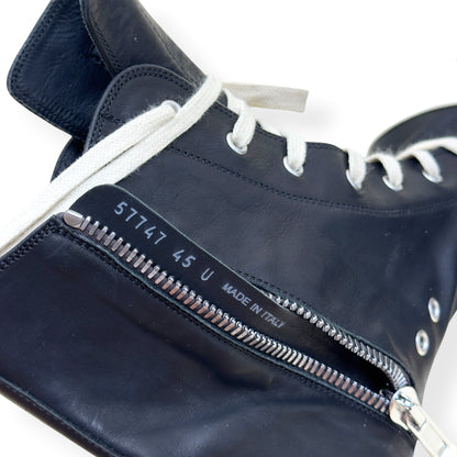 RICK OWENS RAMONES HIGH-TOP SNEAKER BLACK 45 / UK11 | UK 11, Black