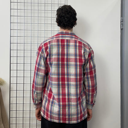 C.P. Company Red White & Blue AW94 Check Flannel Shirt (Undersixteen) | Large, Multicoloured