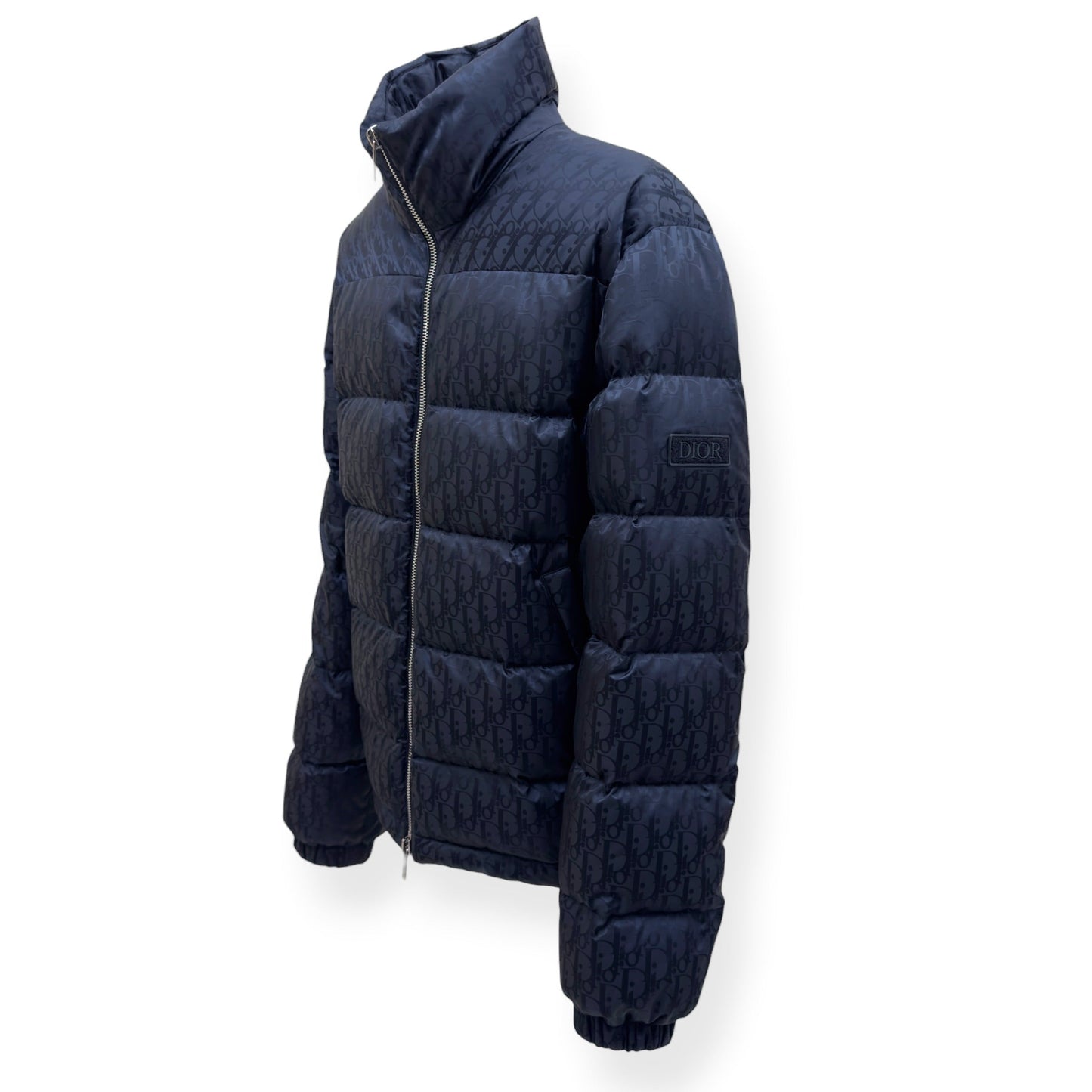 DIOR OBLIQUE DOWN PUFFER JACKET BLACK 50 / L | Large, Black