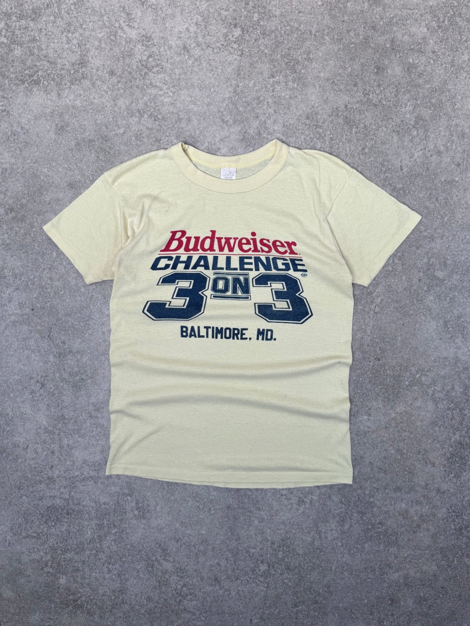 80s Budwiser Baltimore Yellow Single Stitch Tee