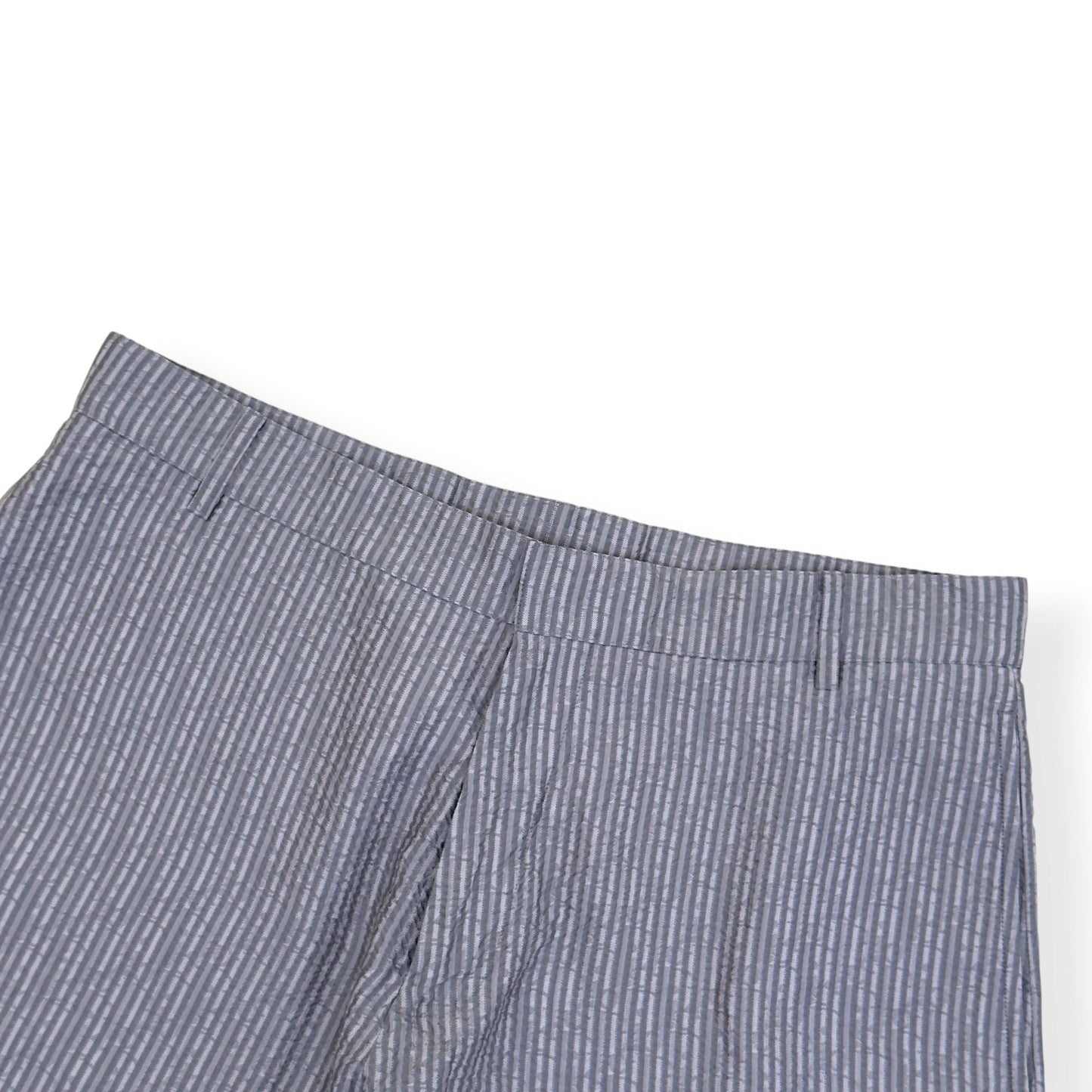 DIOR LOGO EMBROIDERED STRIPED SILK-BLEND SHORTS GREY 50 / L | Large, Grey