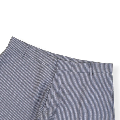 DIOR LOGO EMBROIDERED STRIPED SILK-BLEND SHORTS GREY 50 / L | Large, Grey
