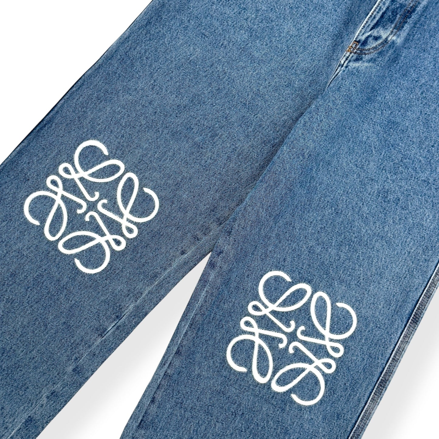 LOEWE ANAGRAM WIDE LEG JEANS BLUE 50 / L | Large, Blue