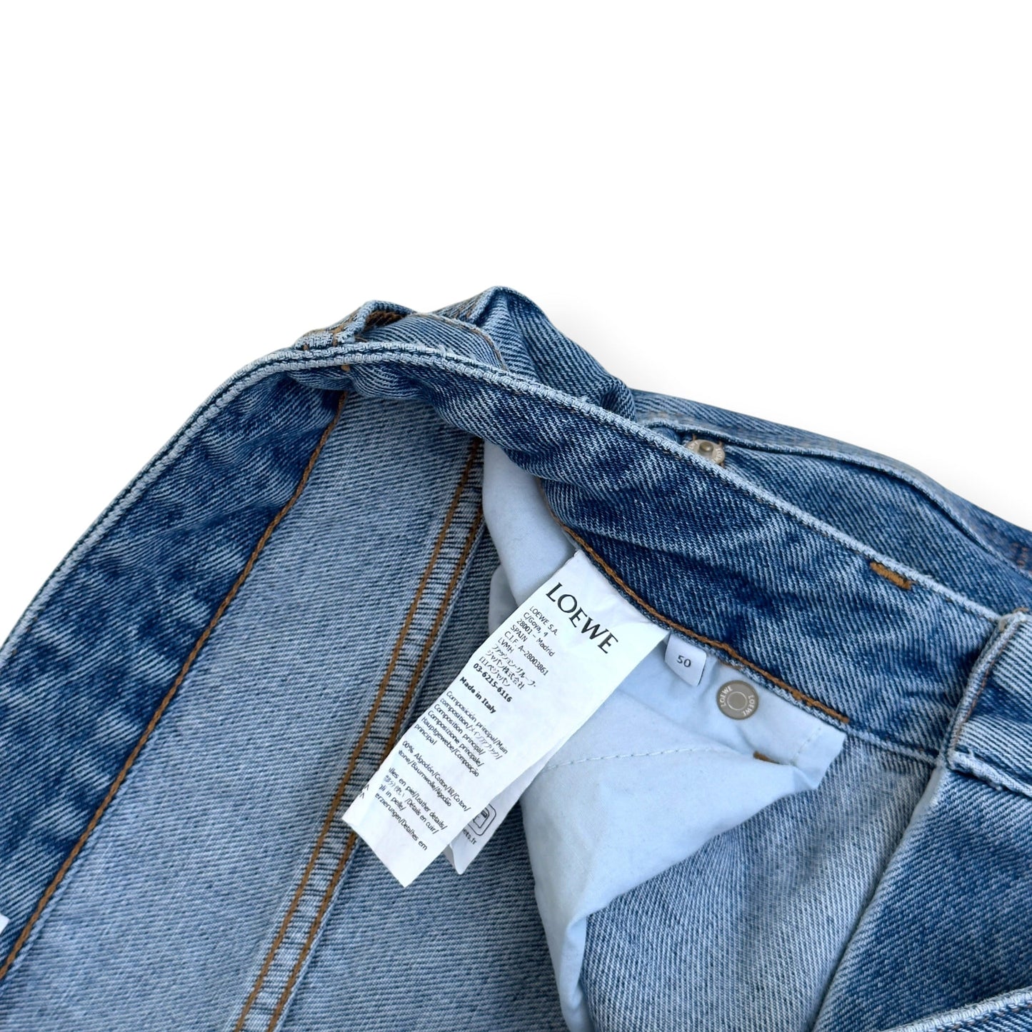 LOEWE ANAGRAM WIDE LEG JEANS BLUE 50 / L | Large, Blue