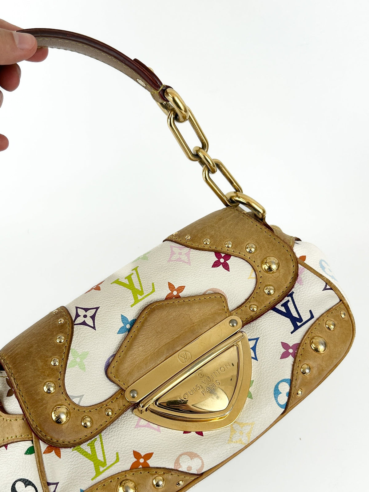 RARE Louis Vuitton Takashi Murakami Marilyn Shoulder Bag (2007) | O/S, White