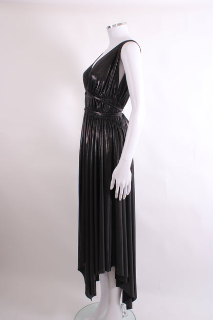 Norma Kamali S/S Shimmer Dress Black L | Large, Black
