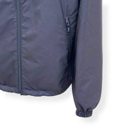 PRADA RE NYLON HOODED WINDBREAKER JACKET NAVY 52 / L | Large, Navy
