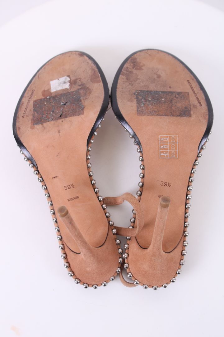 Alexander Wang Sling Back Stud Trim Heels Nude 39.5 | UK 6.5, TBD