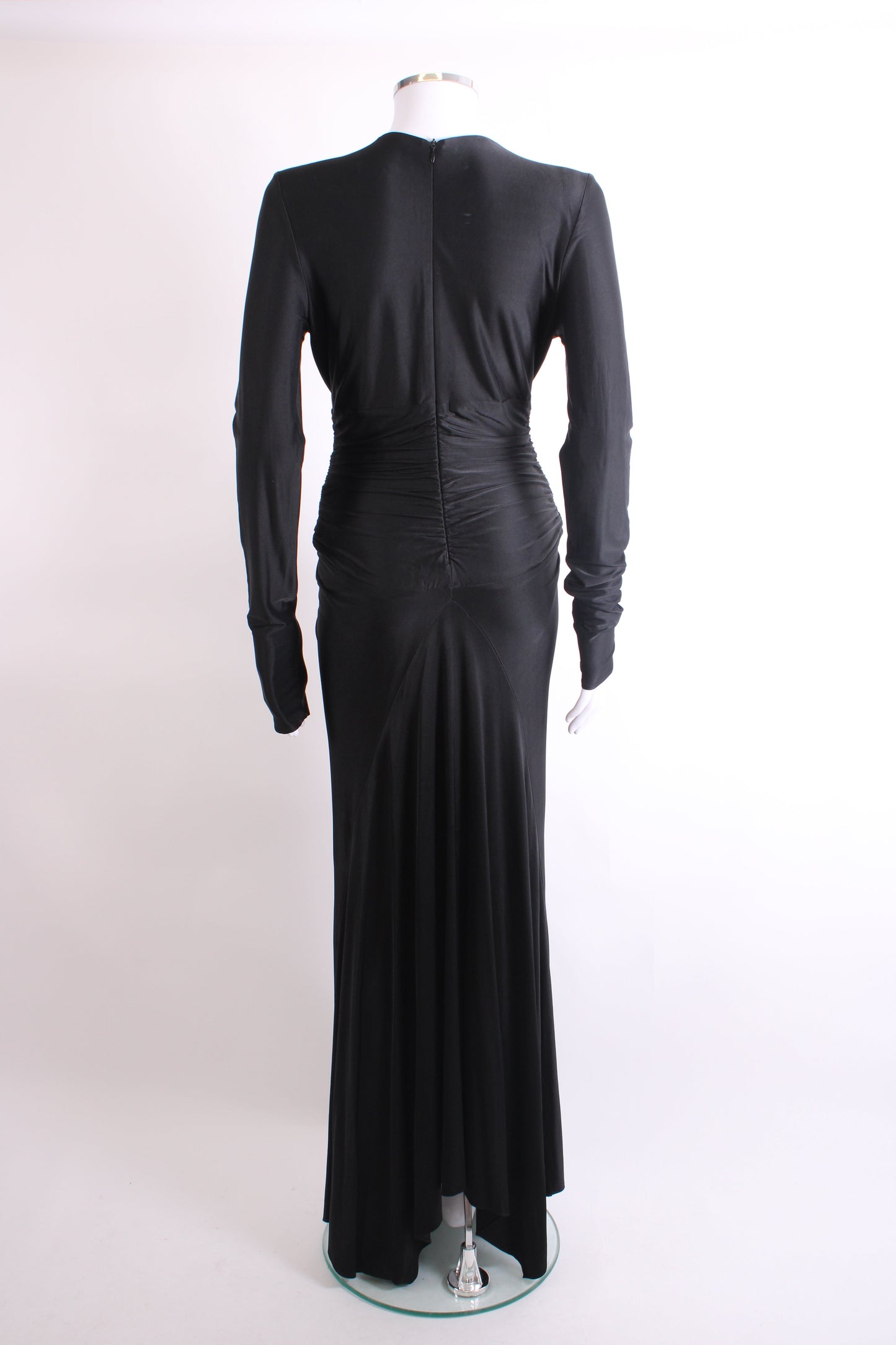 Alexandre Vauthier L/S Ruched Long Dress Black 10 | O/S, Black