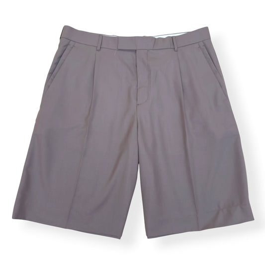 DIOR CASHMERE / WOOL PLEATED SHORTS TAUPE 52 / XL | XL, Taupe
