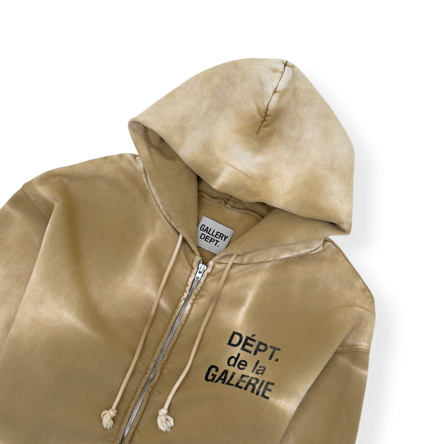 GALLERY DEPT. DEPT DE LA GALERIE ZIP-UP HOODIE TAN XL | XL, Tan