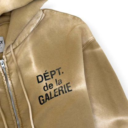 GALLERY DEPT. DEPT DE LA GALERIE ZIP-UP HOODIE TAN XL | XL, Tan