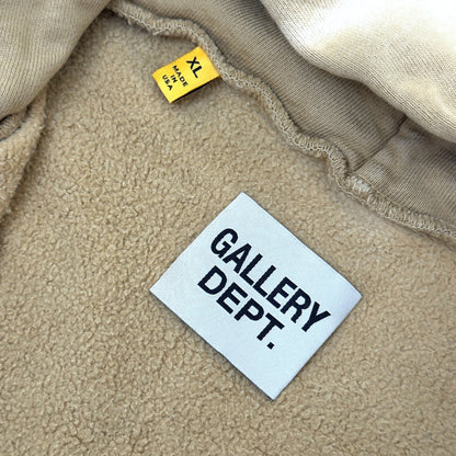 GALLERY DEPT. DEPT DE LA GALERIE ZIP-UP HOODIE TAN XL | XL, Tan