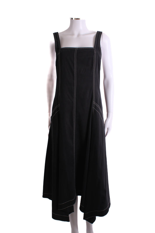 Ulla Johnson S/S Contrasting Stitch Dress Black/ White 12 | O/S, Black