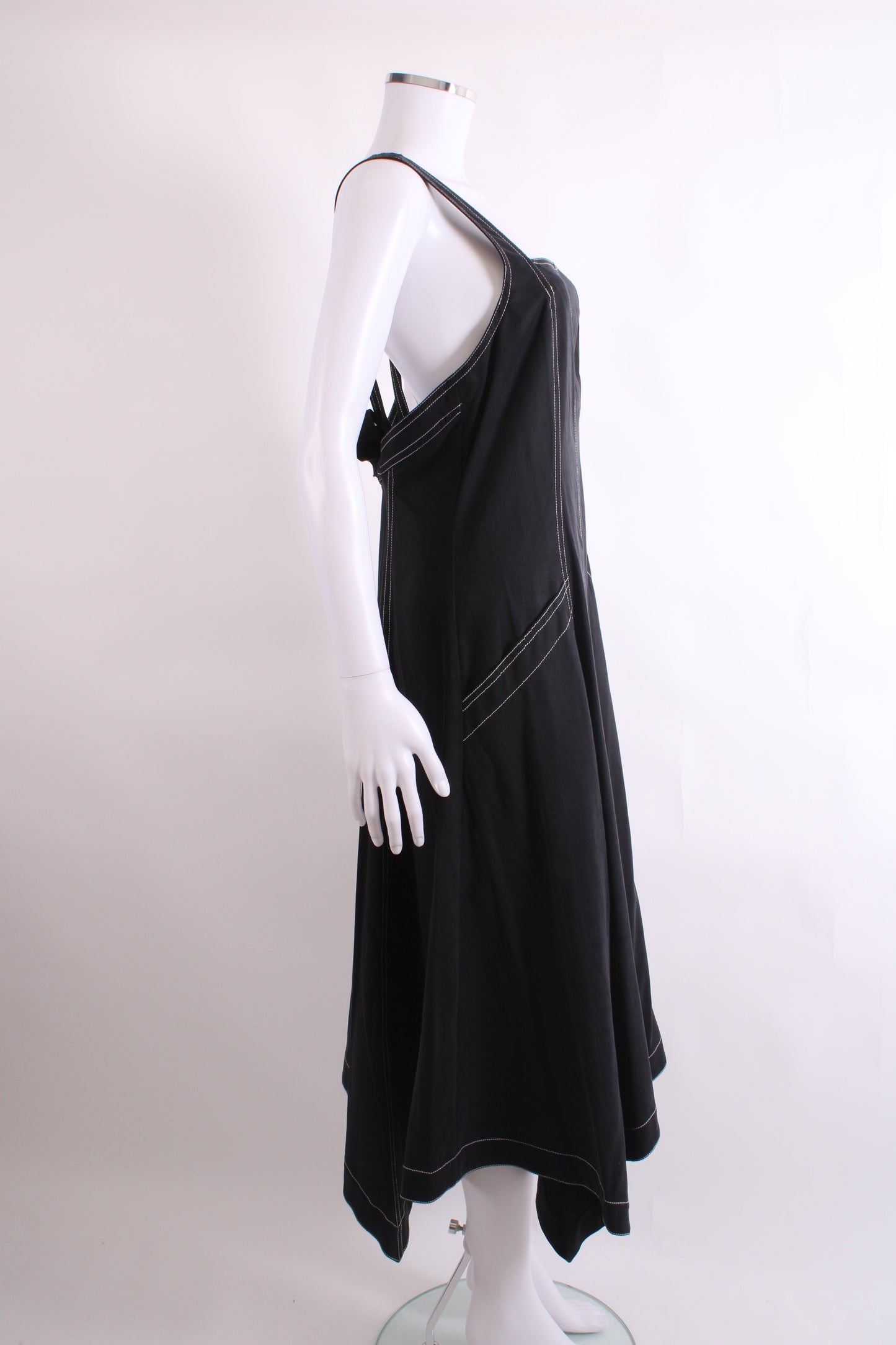 Ulla Johnson S/S Contrasting Stitch Dress Black/ White 12 | O/S, Black