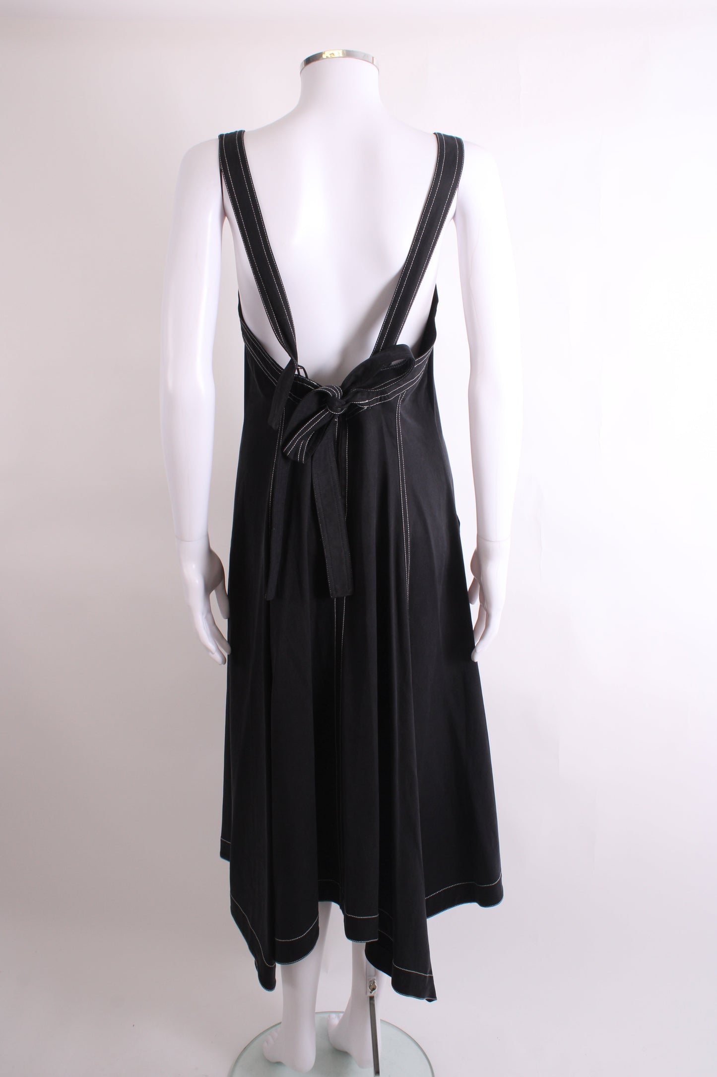 Ulla Johnson S/S Contrasting Stitch Dress Black/ White 12 | O/S, Black