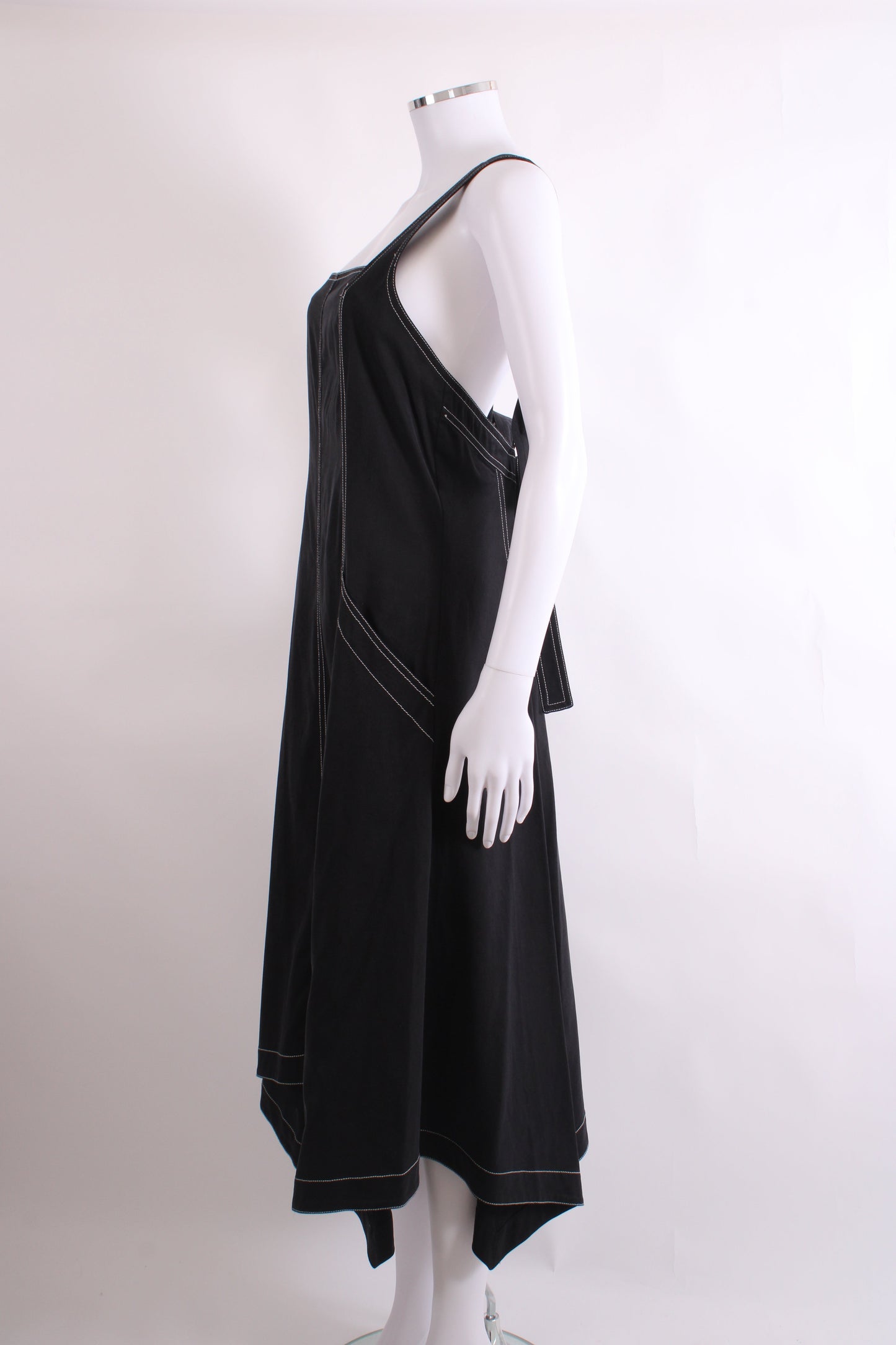 Ulla Johnson S/S Contrasting Stitch Dress Black/ White 12 | O/S, Black