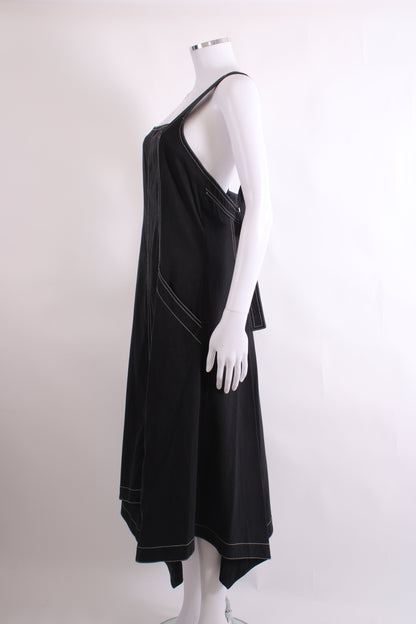 Ulla Johnson S/S Contrasting Stitch Dress Black/ White 12 | O/S, Black