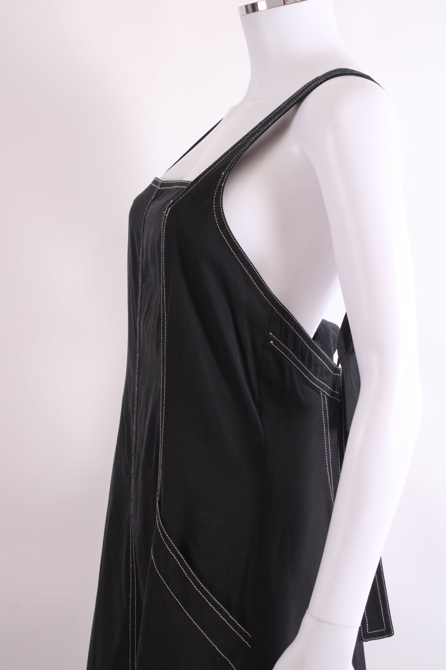 Ulla Johnson S/S Contrasting Stitch Dress Black/ White 12 | O/S, Black