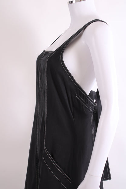 Ulla Johnson S/S Contrasting Stitch Dress Black/ White 12 | O/S, Black