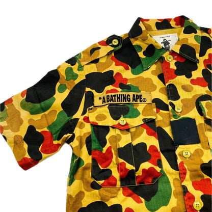 A BATHING APE CAMO SHIRT  (M)