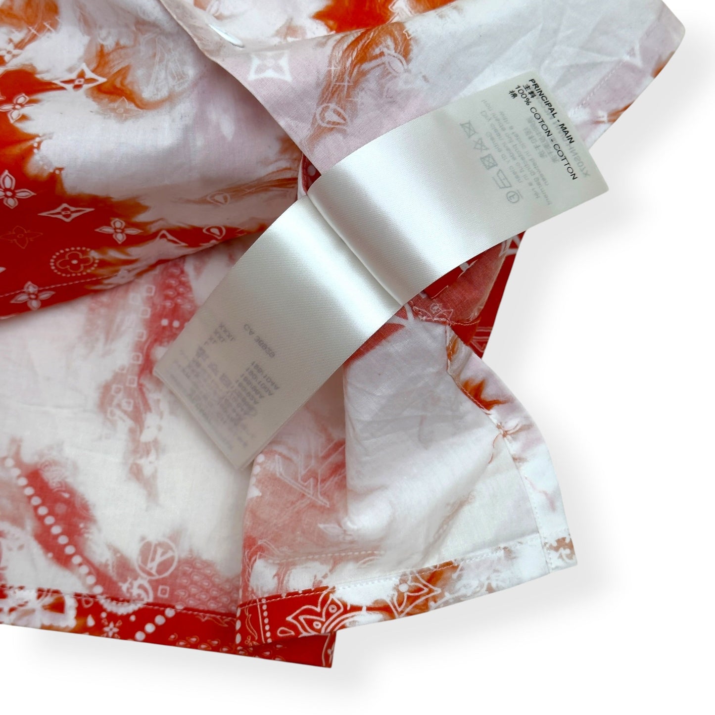 LOUIS VUITTON MONOGRAM BANDANA SHIRT RED / WHITE L | Large, Red
