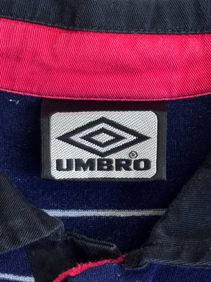 1999- 2000 Mancester United x Umbro Flocked Navy 'Keane 16' Away Football Tee