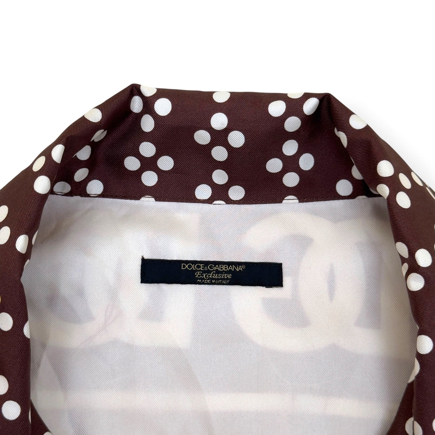 DOLCE & GABBANA DG MONOGRAM SILK SHIRT BURGUNDY 42 / L | Large, Burgundy
