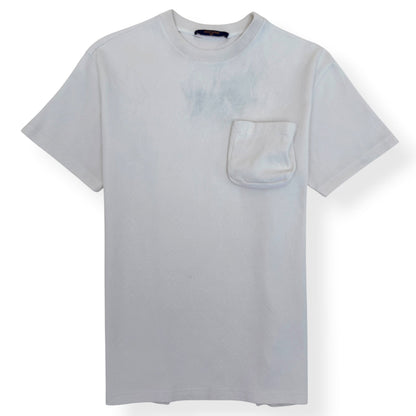 LOUIS VUITTON MONOGRAM SIGNATURE 3D POCKET T-SHIRT WHITE M | Medium, White