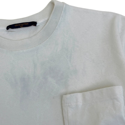 LOUIS VUITTON MONOGRAM SIGNATURE 3D POCKET T-SHIRT WHITE M | Medium, White