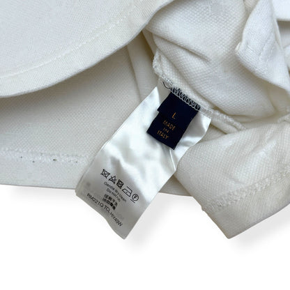 LOUIS VUITTON MONOGRAM SIGNATURE 3D POCKET T-SHIRT WHITE M | Medium, White