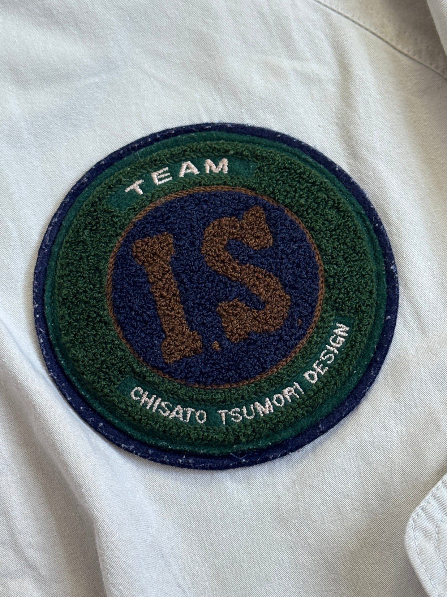 Issey Miyake Flocked Logo 1980 Cream Reversible Hooded Bomber Jacket