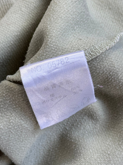 Sacsny Y'saccs Yohji Yamamoto Beige Raw Hem Quarter Zip Cotton Sweater