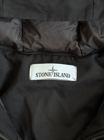 A/W 2015 Stone Island Black Wool Leather Detailed Down Feather Puffer (Sold As Seen)