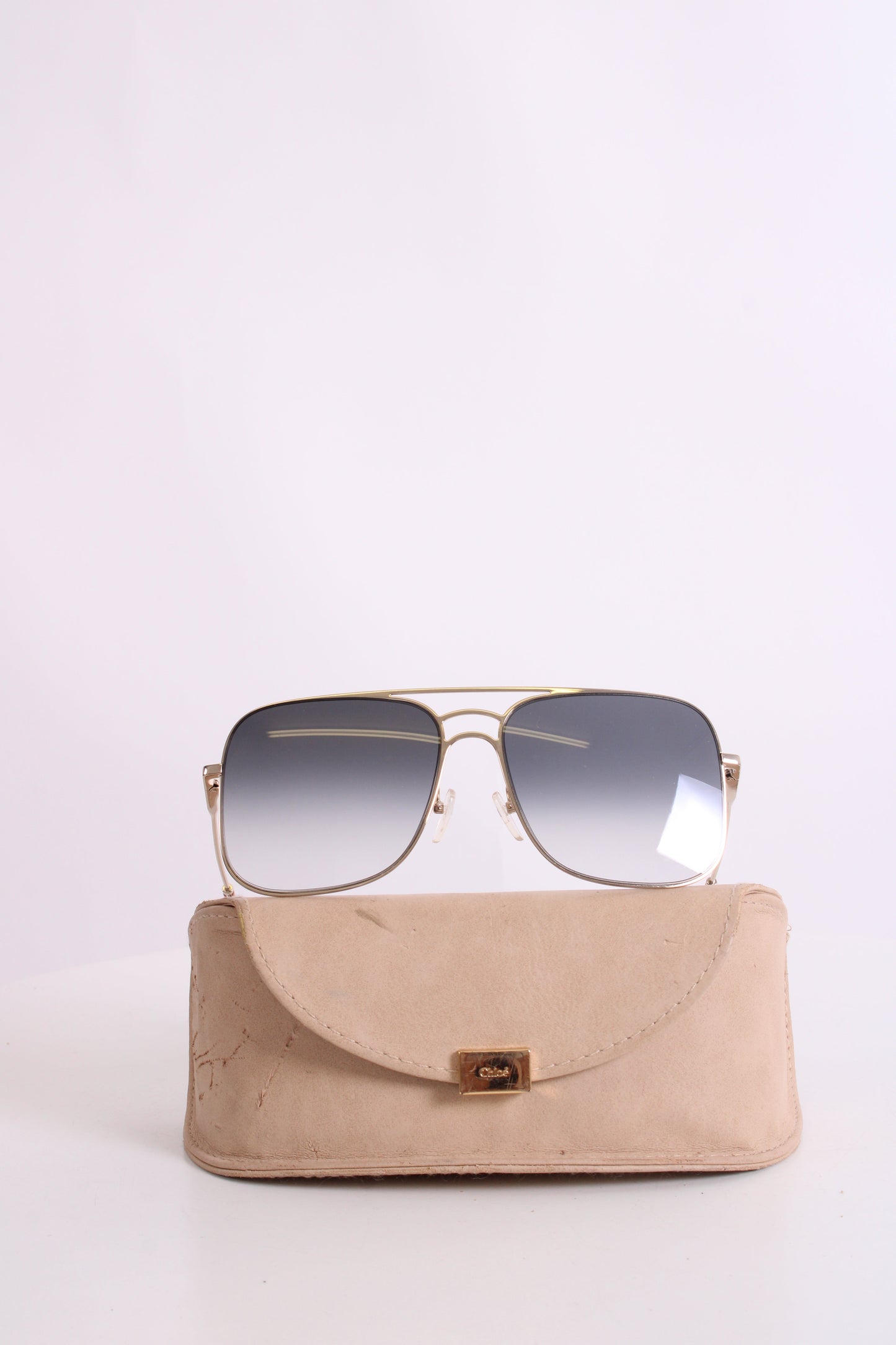 Chloe Blue Tint Sunglasses Silver | O/S, Blue