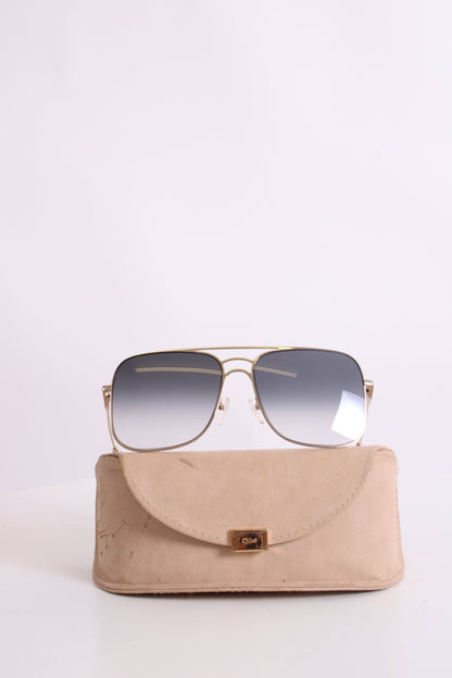 Chloe Blue Tint Sunglasses Silver | O/S, Blue